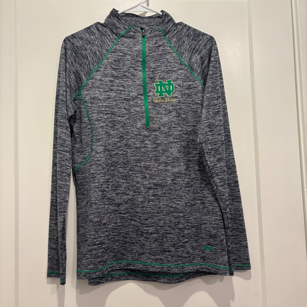 Under Armour Notre Dame Fighting Irish HeatGear 1/4 Zip Pullover Mens Medium